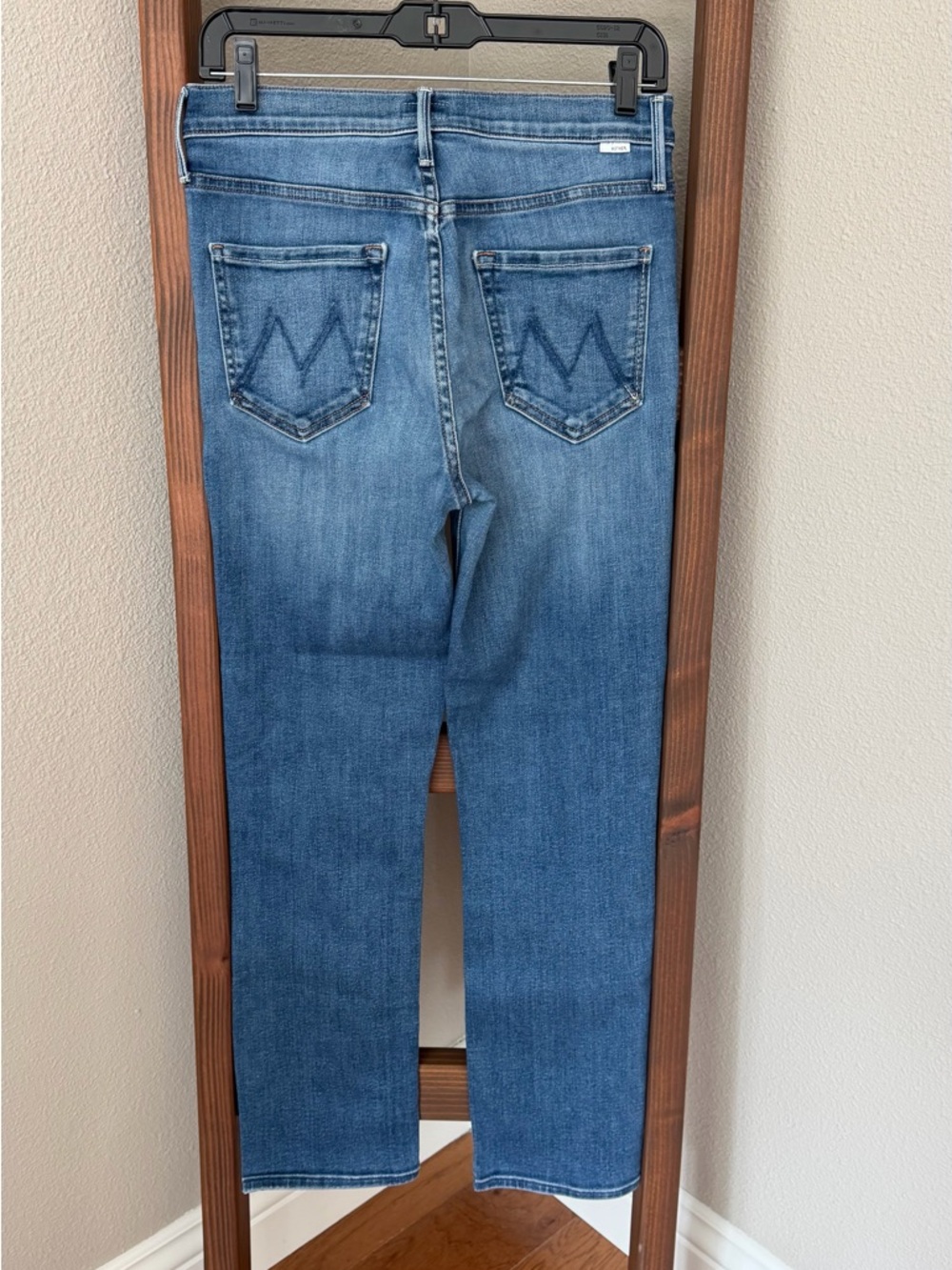 MOTHER Medium Blue Straight-Leg Women's Jeans